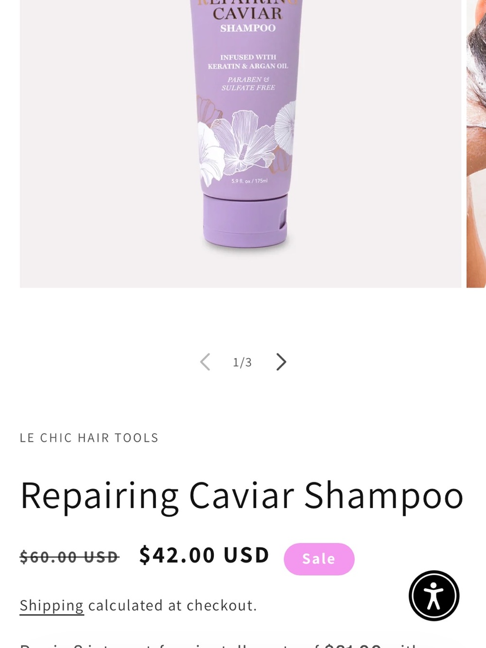 chic Repairing Caviar Shampoo - Lavender Purple Tube